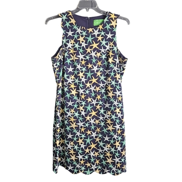 Pappagallo Women's Something Blue Shift Dress Bright Navy Multi Sz 12 - Picture 1 of 9